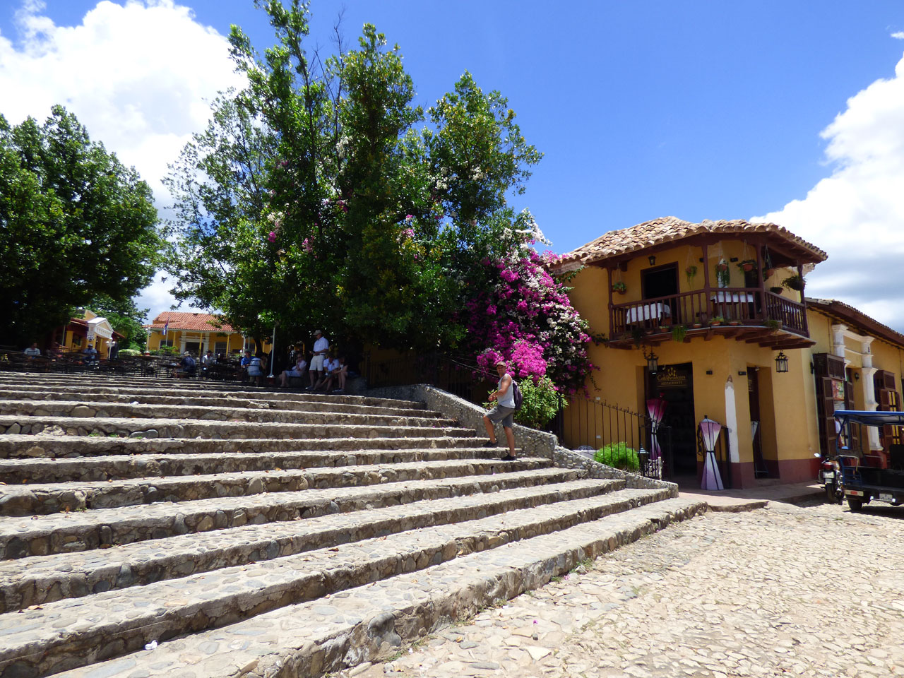 Steps outside the Casa de la Música in Trinidad, Cuba