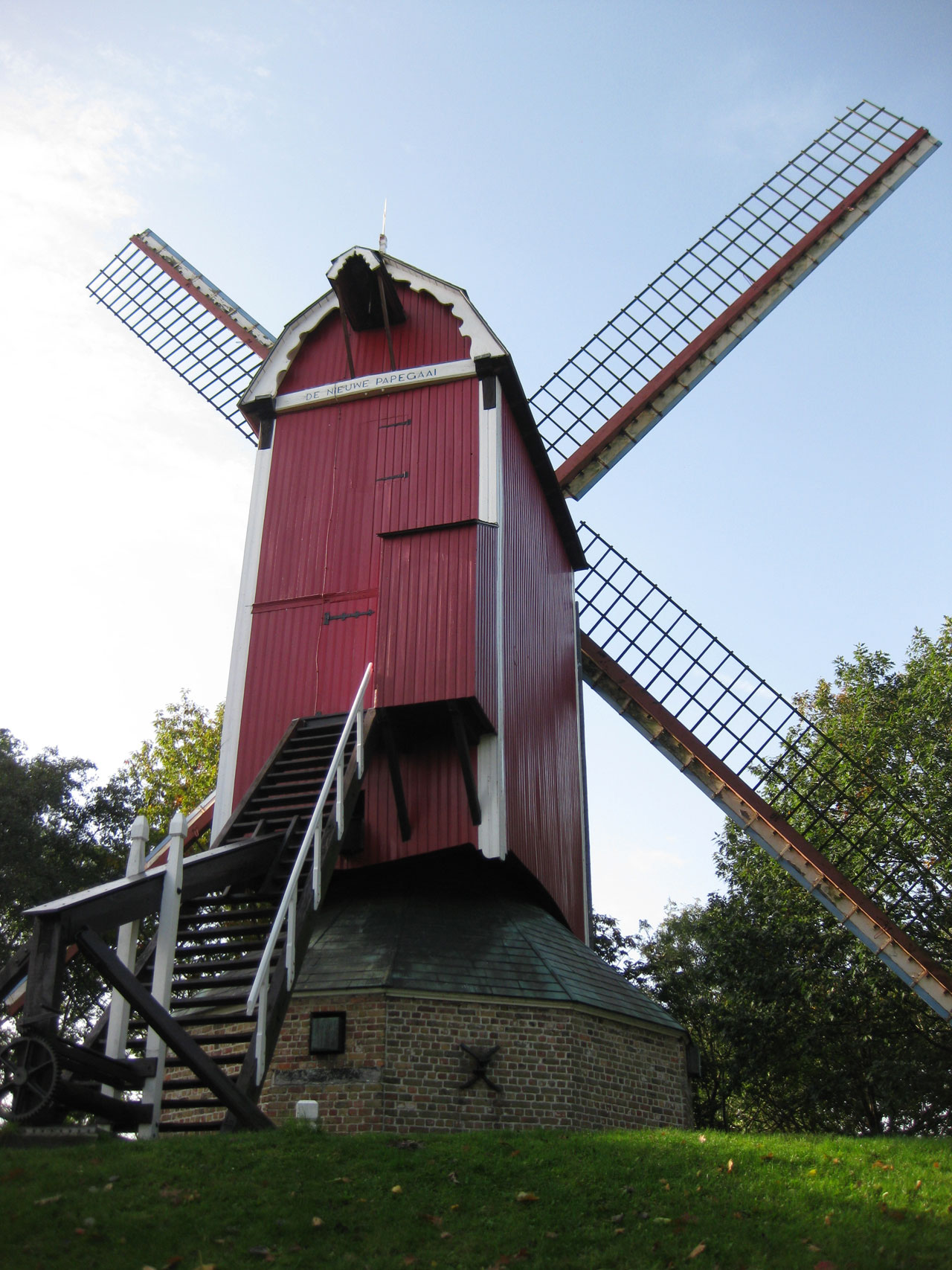 De Nieuwe Papegaai windmill, Bruges, Belgium