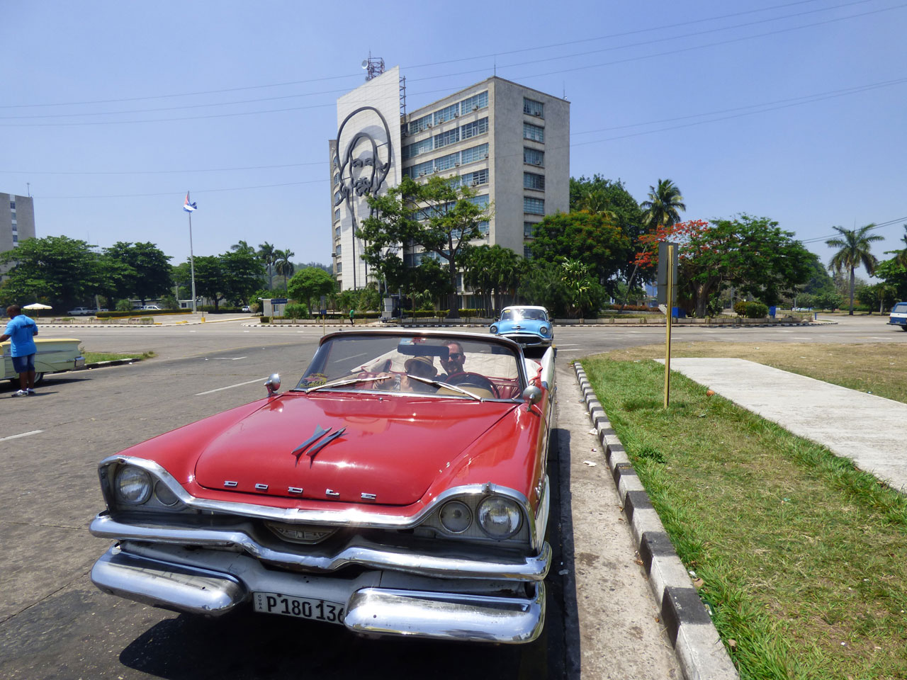 Dodge classic car in Revolution Square, Havana