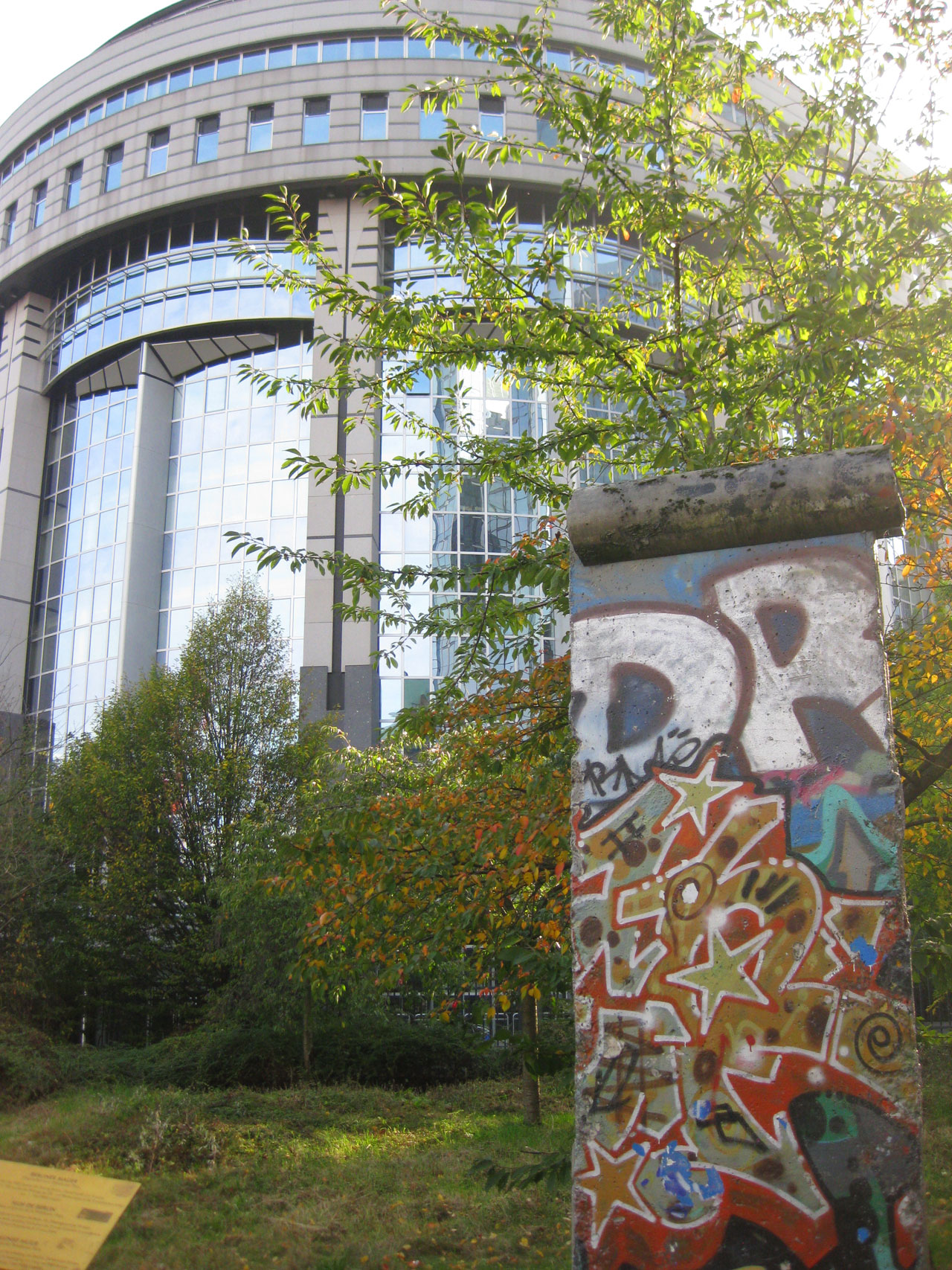 European Parliament and the Berlin Wall, Brussels, Belgium