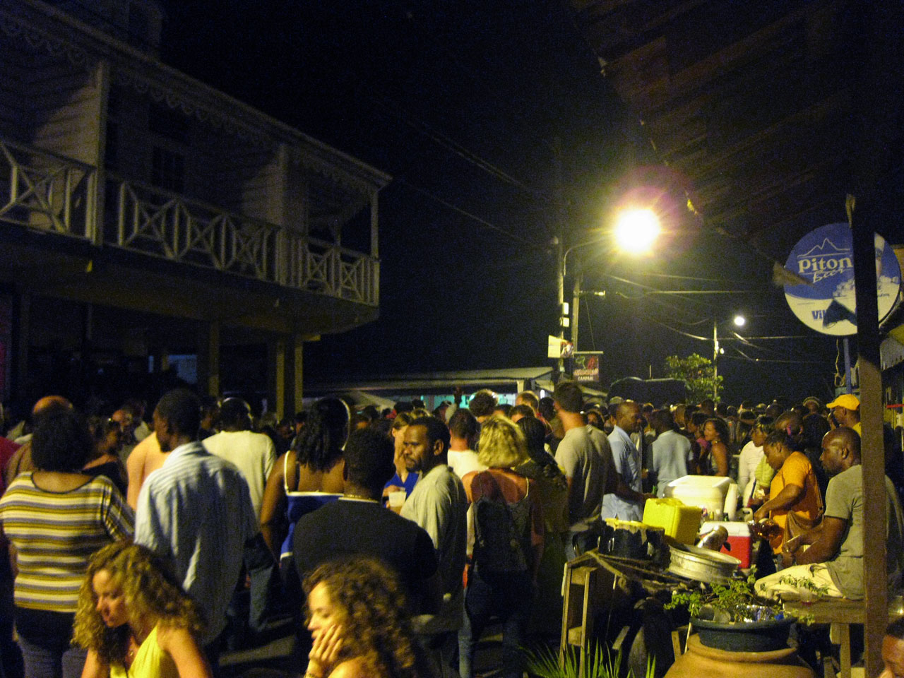 Friday night jump-up in Gros Islet, Saint Lucia