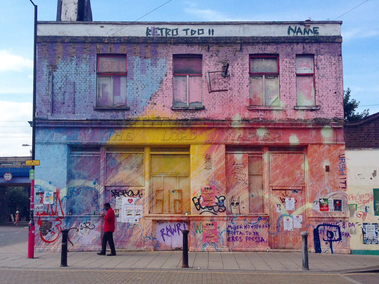 The derelict Lord Napier pub, Hackney Wick, London