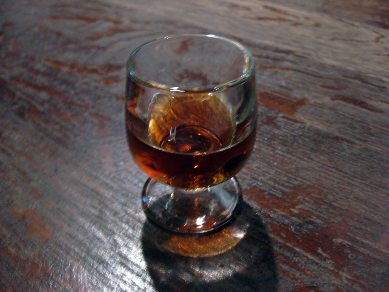 A glass of sweet Madeira wine