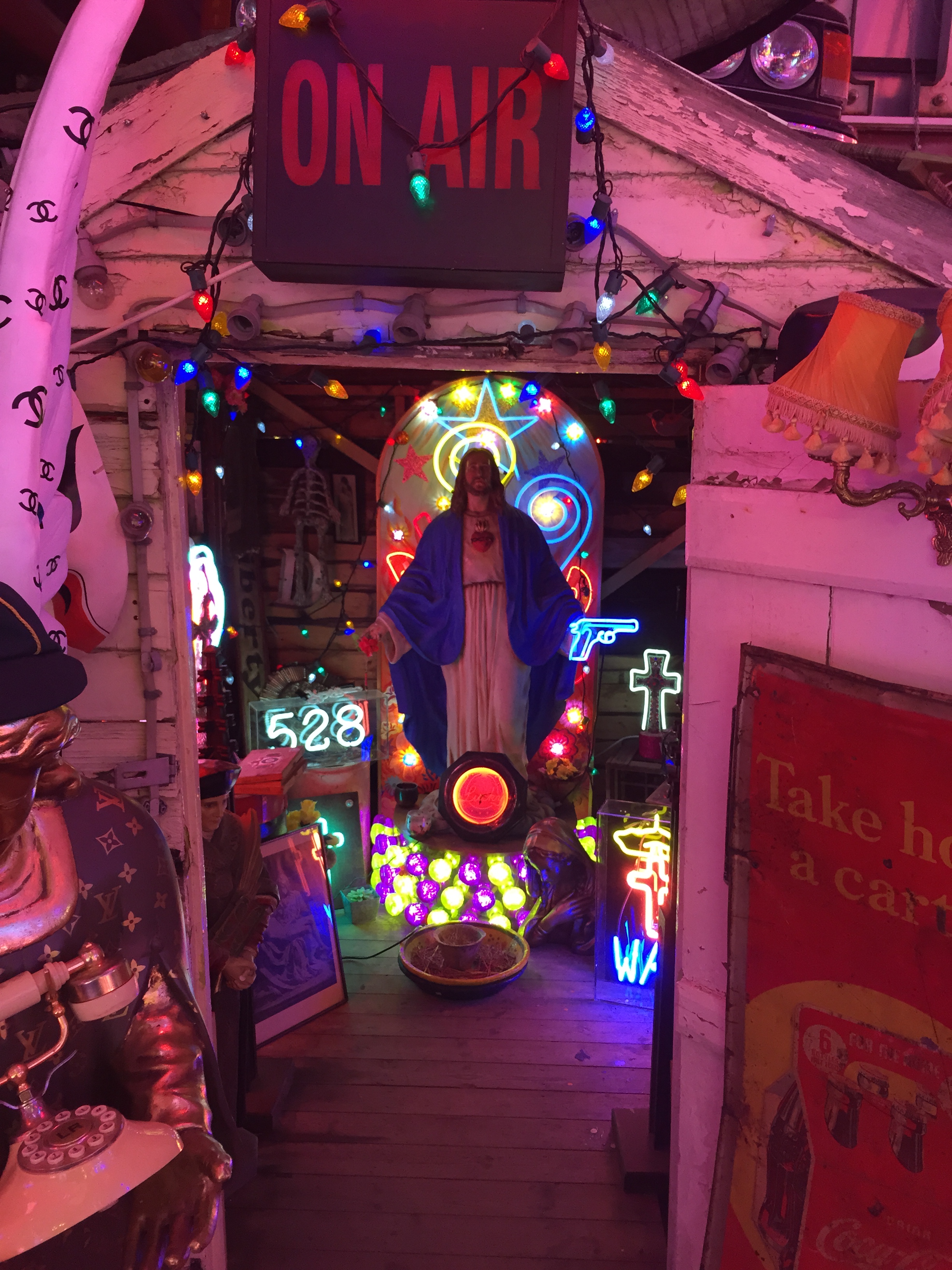 Neon Jesus at God's Own Junkyard, Walthamstow, London