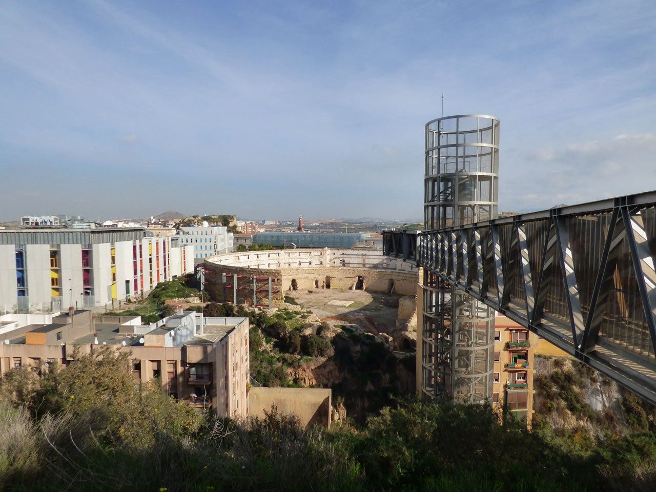 Panoramic lift, Cartagena, Spain