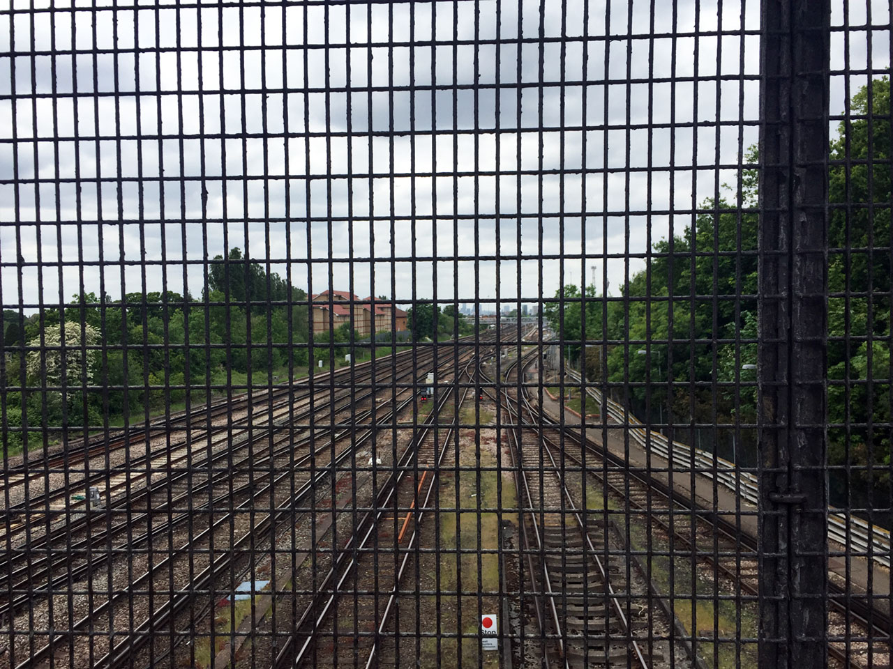 View from the railway footbridge at Grove Park, London