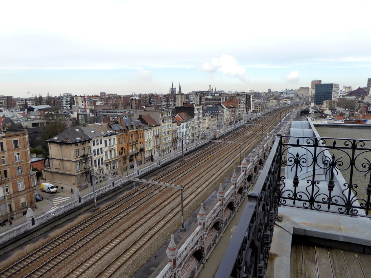 Looking out towards Antwerp's Jewish Quarter