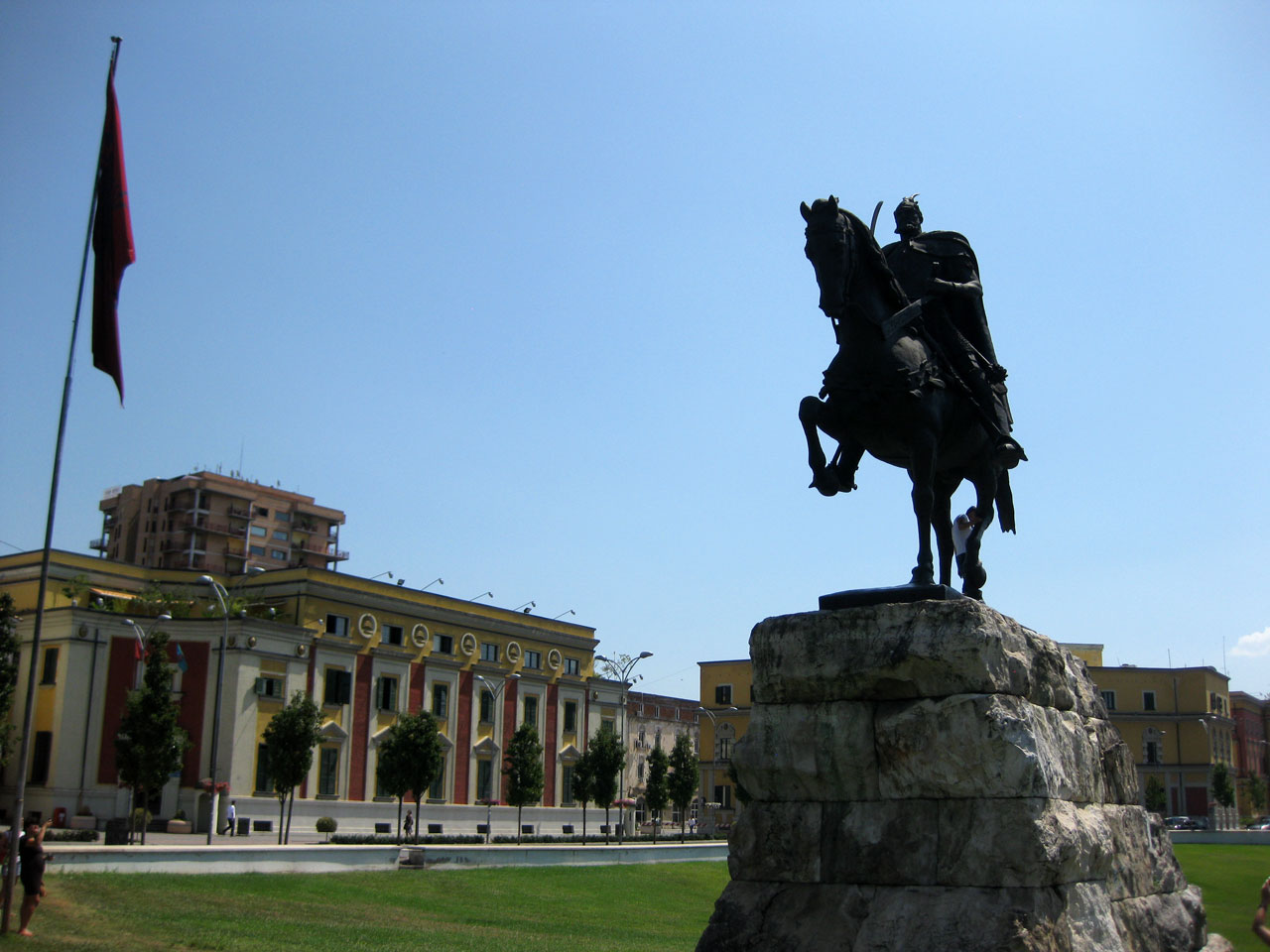 Skanderbeg statue, Tirana, Albania