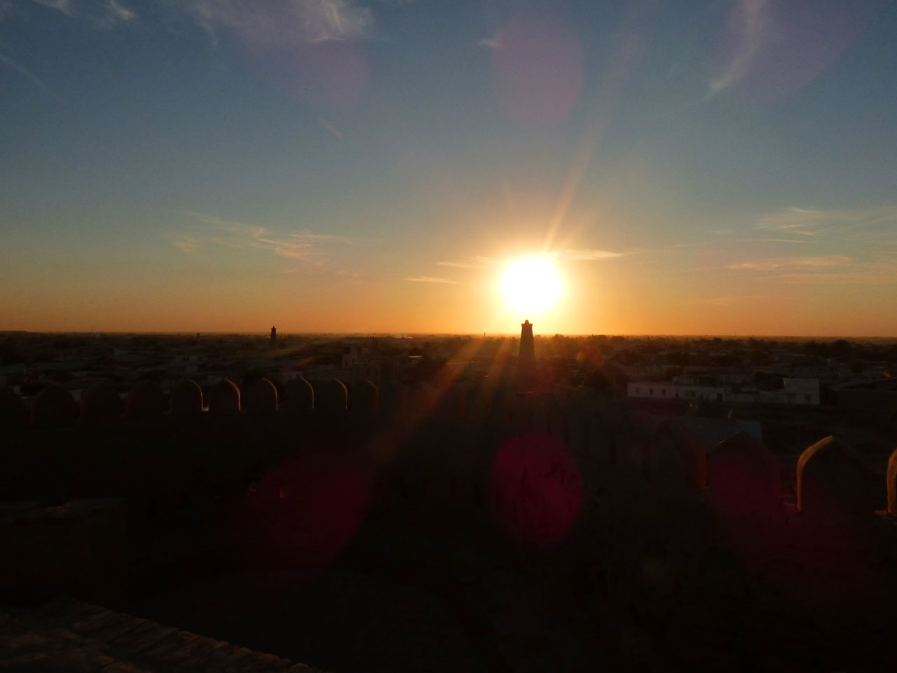 Sunset over the Ichon Qala, Khiva