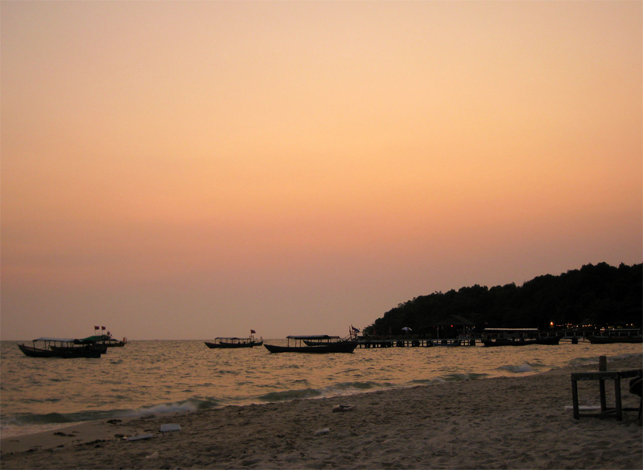 Sunset on Serendipity Beach, Sihanoukville, Cambodia