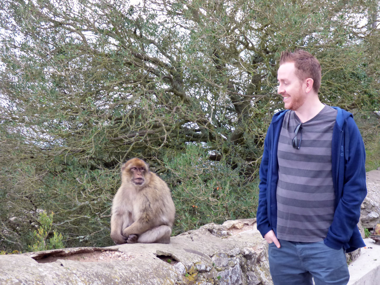 Me and a Barbary macaque, Gibraltar