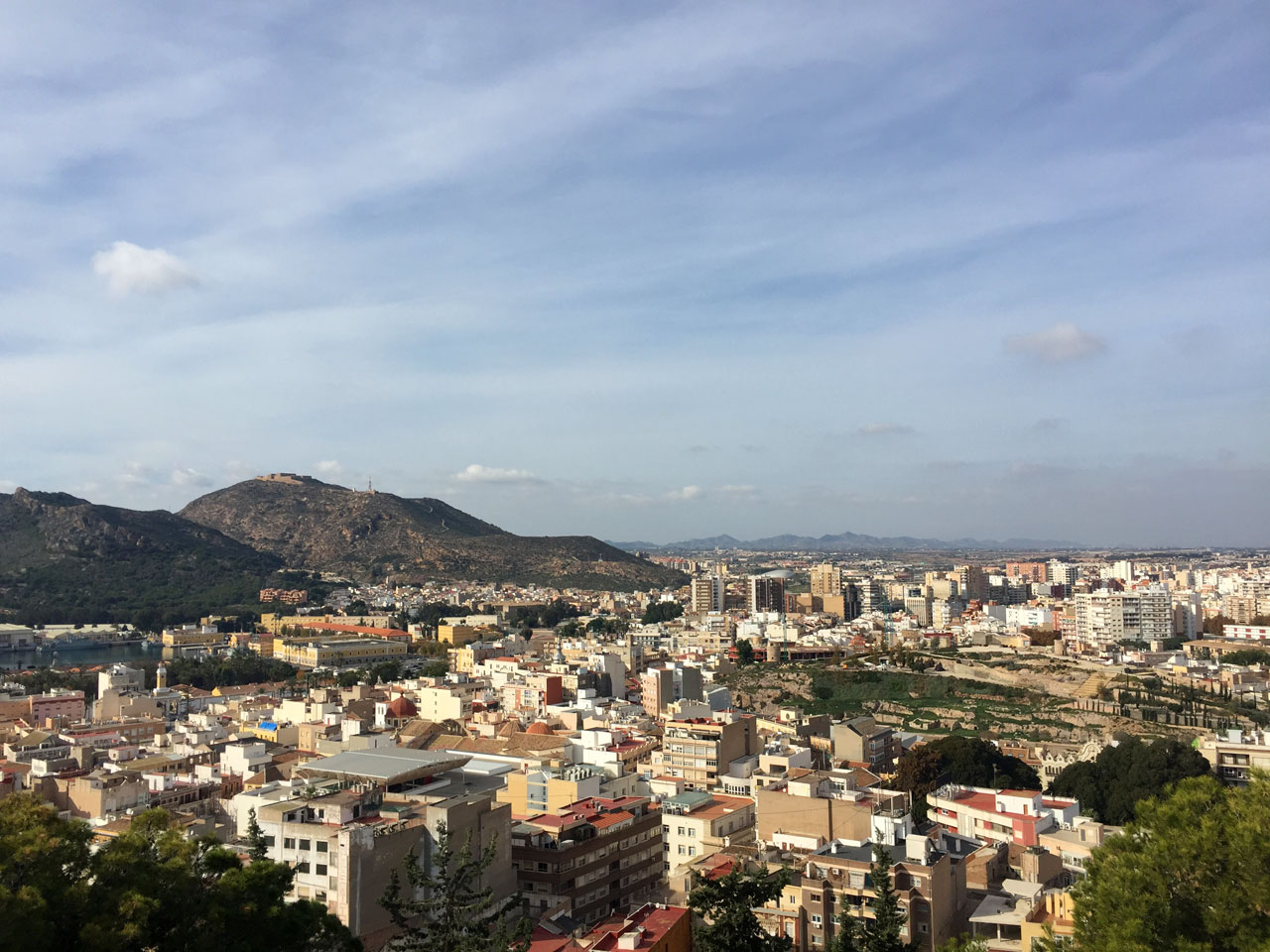 View of Cartagena, Spain from the Castillo de la Concepción