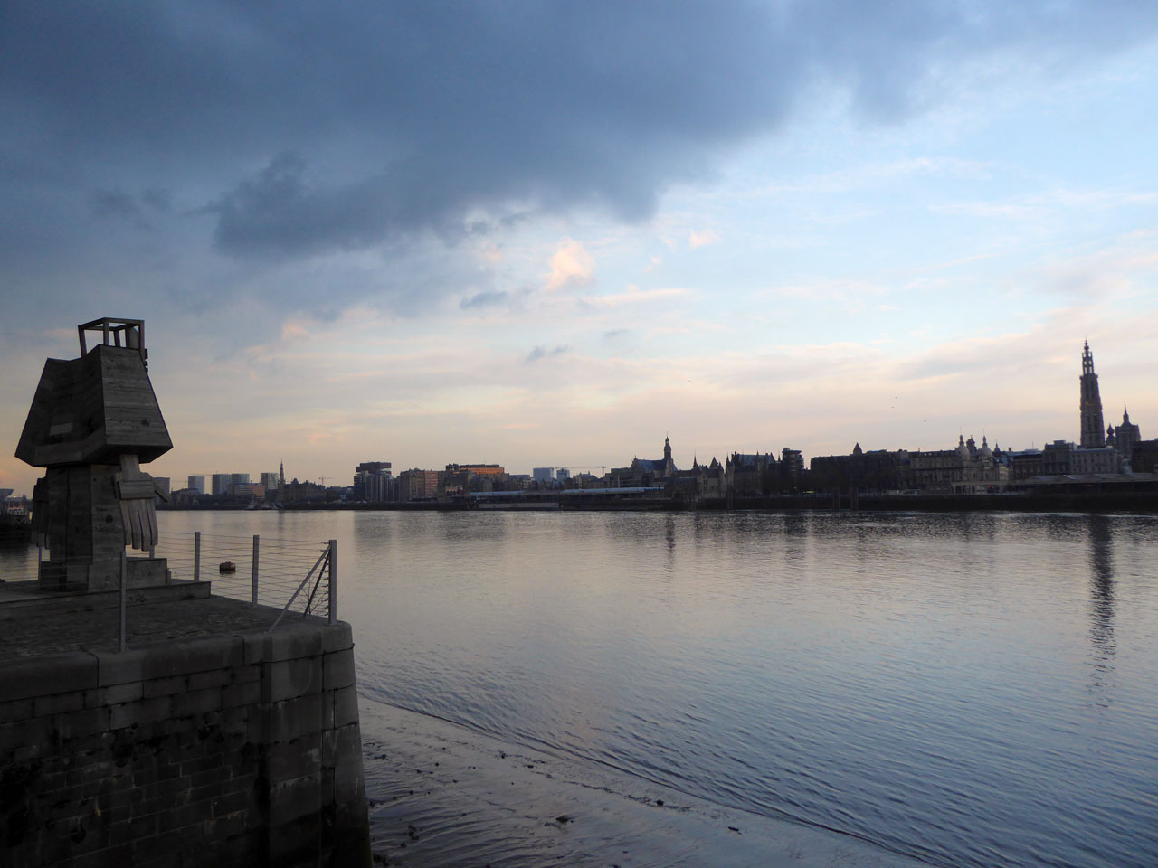 View from the Linkeroever, Antwerp