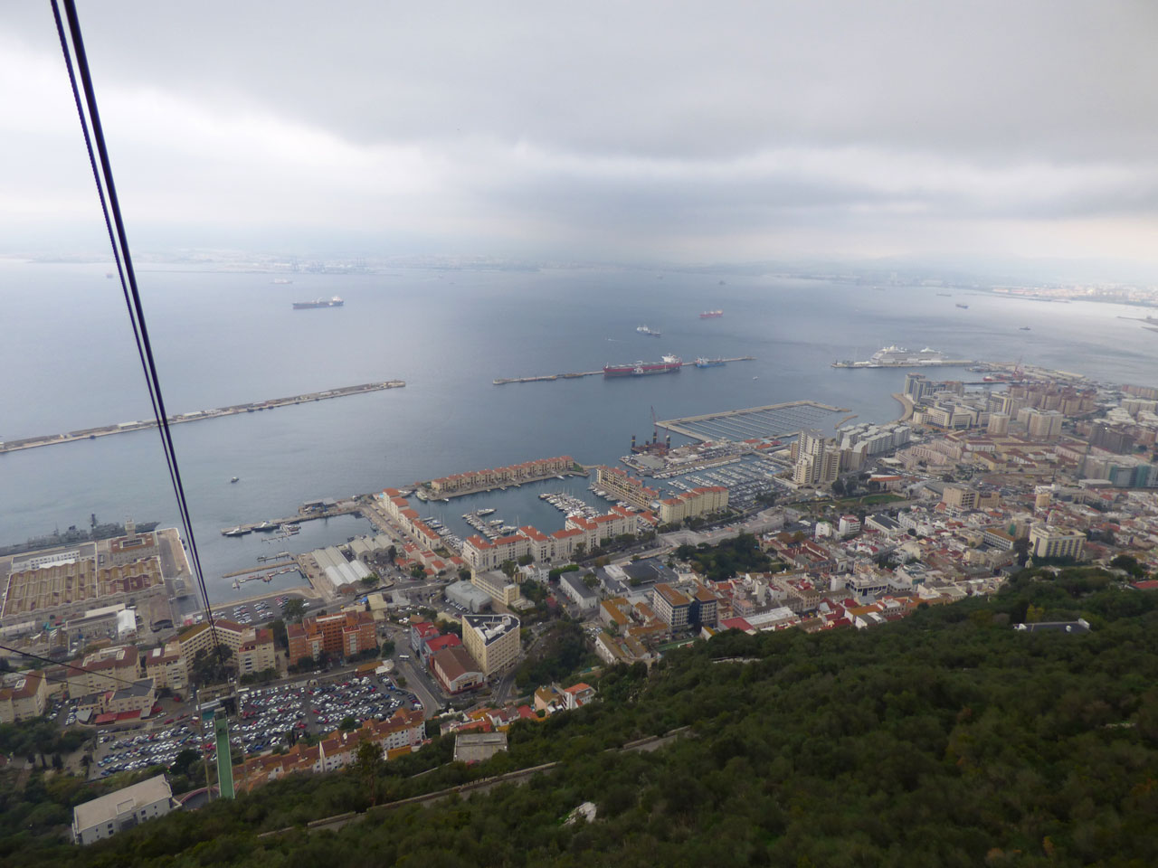 The view from the top of the Rock, Gibraltar