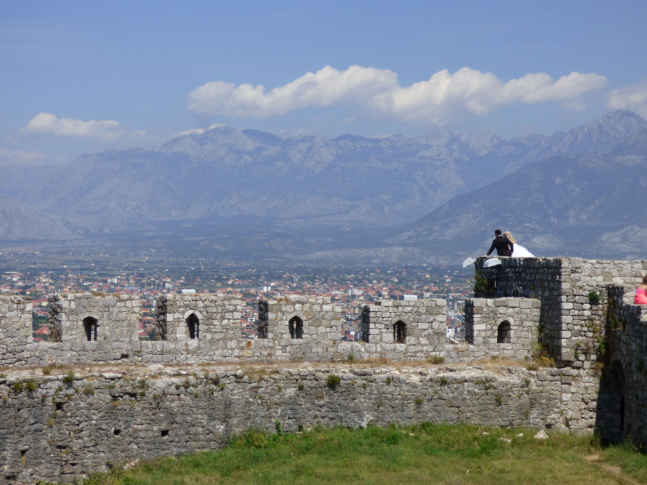 Wedding couple at Rozafa Fortress, Shkodër, Albania