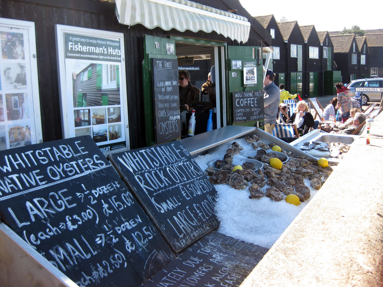 Oysters for sale in Whitstable, Kent