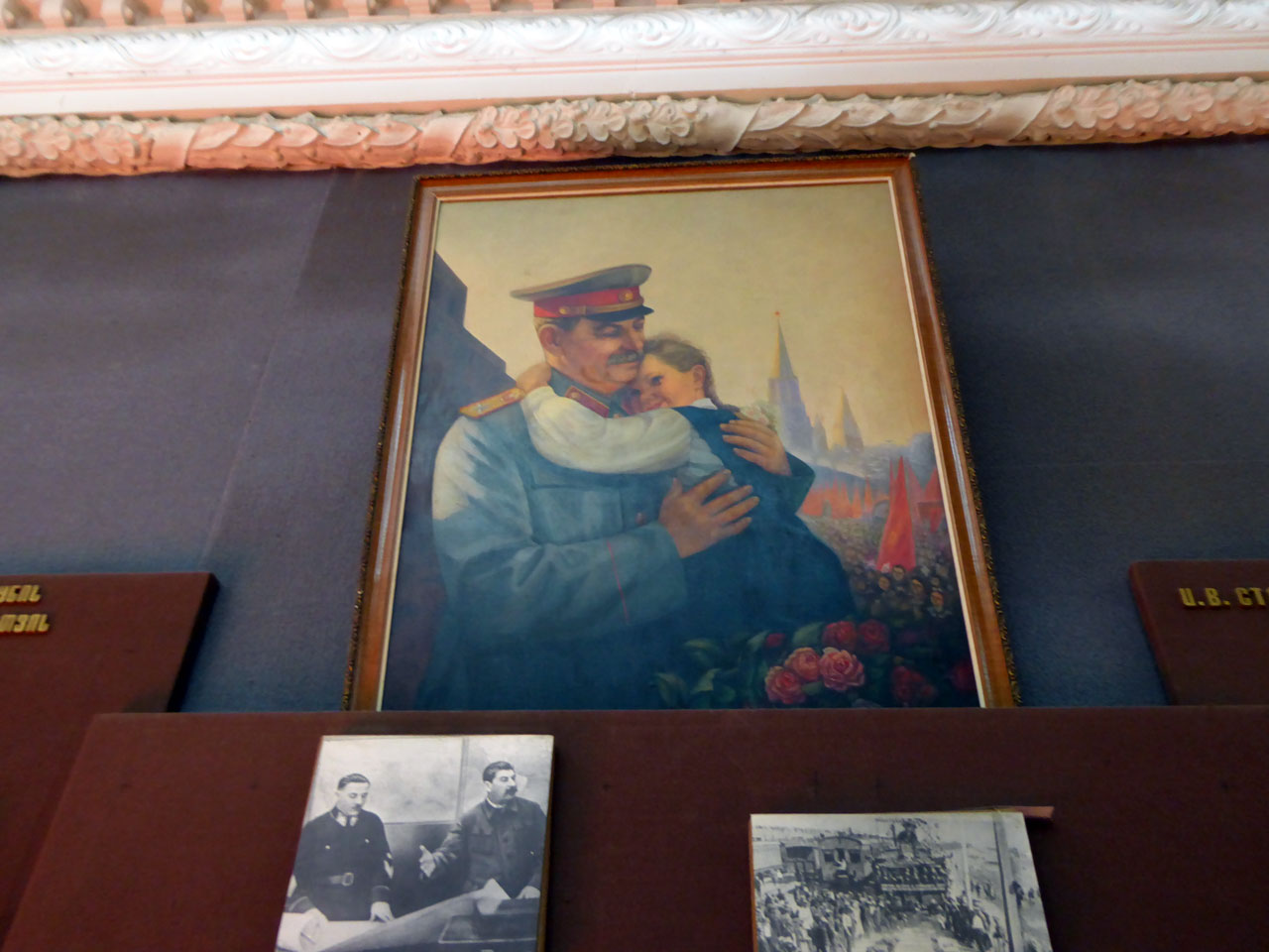 Painting of Stalin with a little girl in the Stalin Museum, Gori, Georgia
