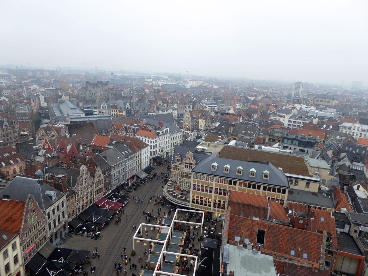 View of Ghent from the ferris wheel