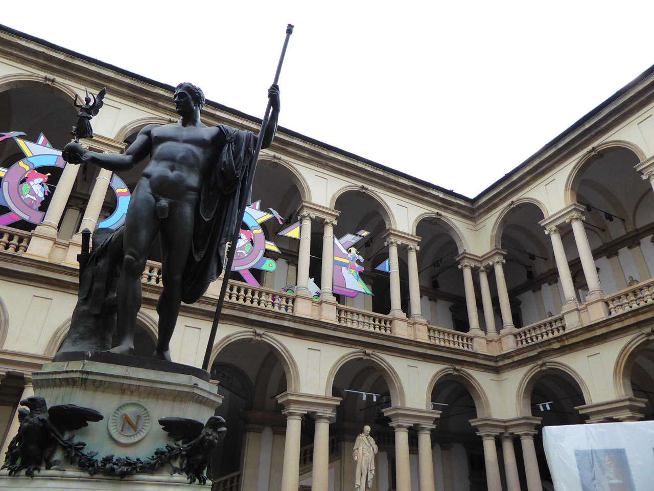 Statue of Napoleon as Mars the Peacemaker outside the Pinacoteca di Brera, Milan