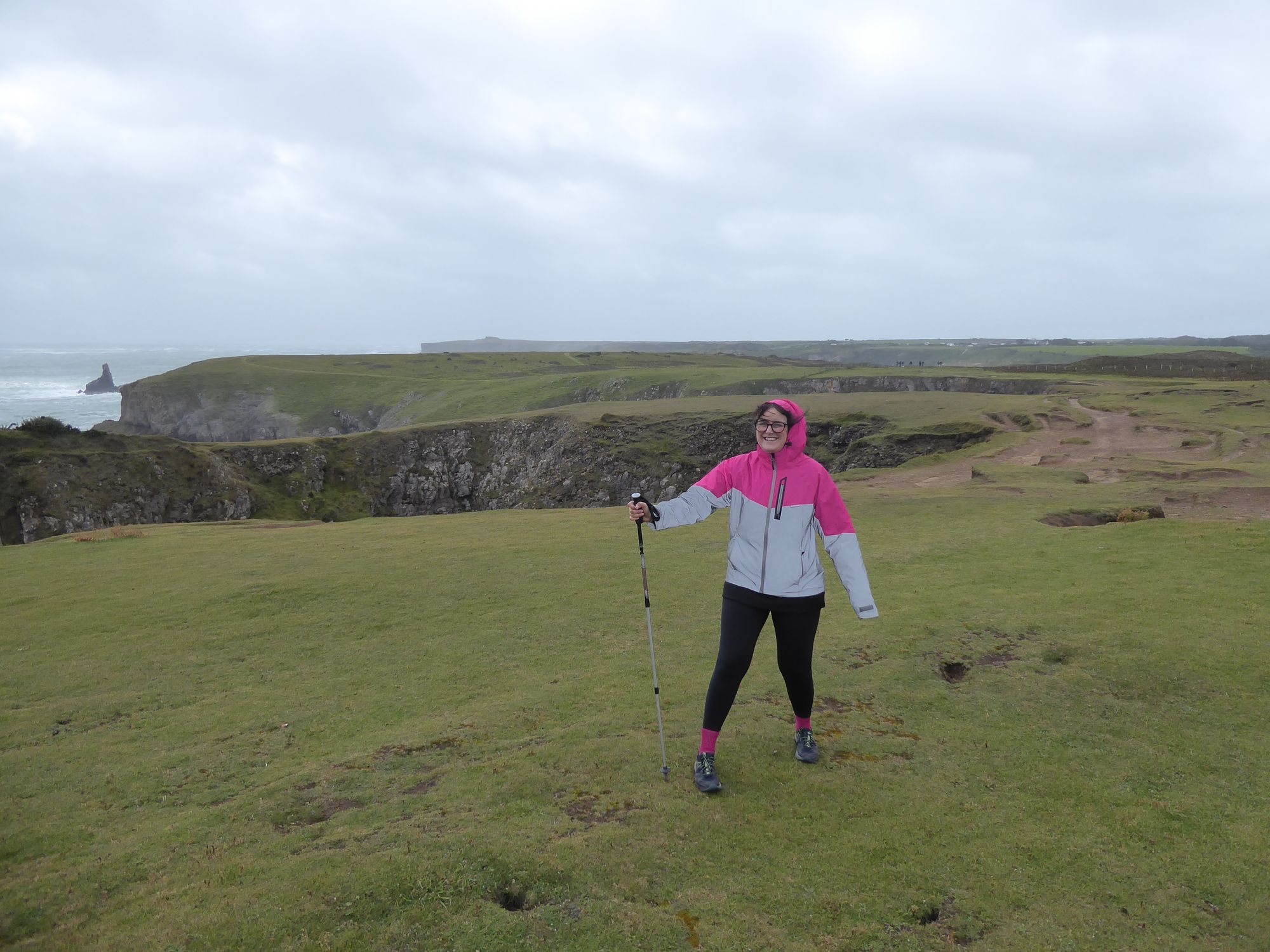 Polly on the clifftop path at Stackpole